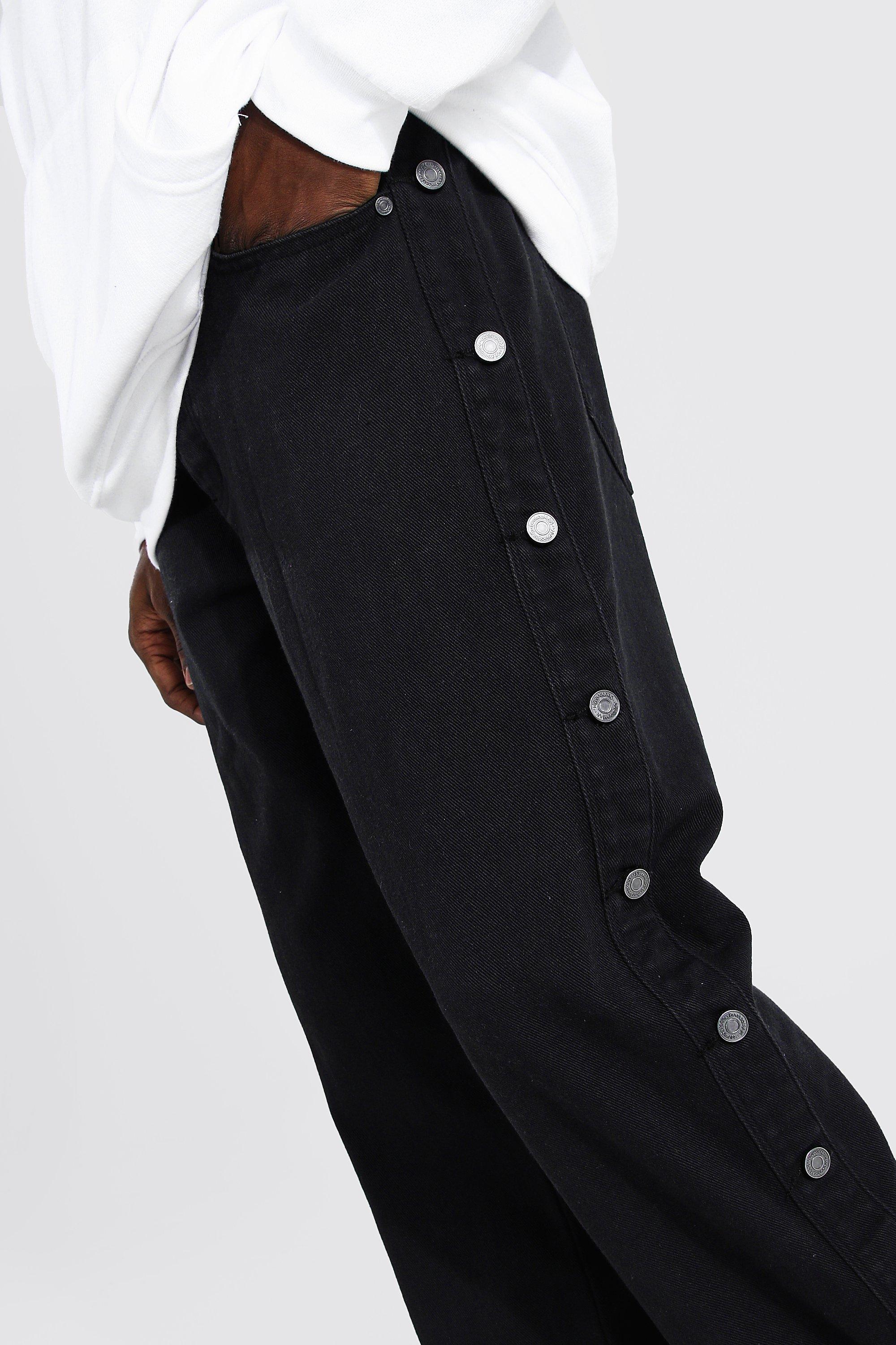 Pantalon avec bouton sur le cote new arrivals